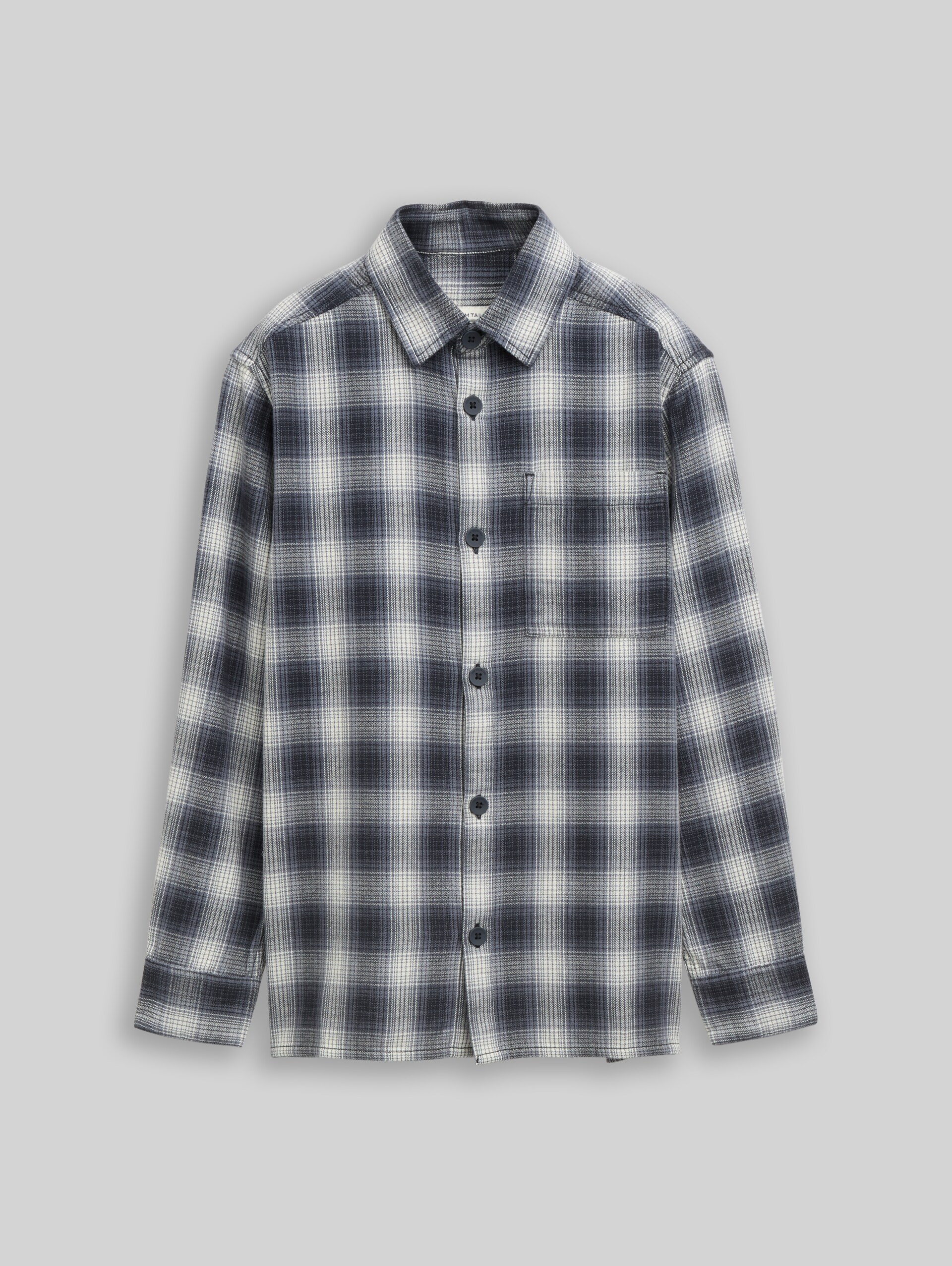 Chemise oversize à carreaux - grey black check - Vue de face du produit