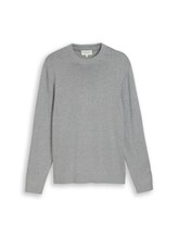 Sélectionné, Pull en maille de coton par Tom Tailor, gris