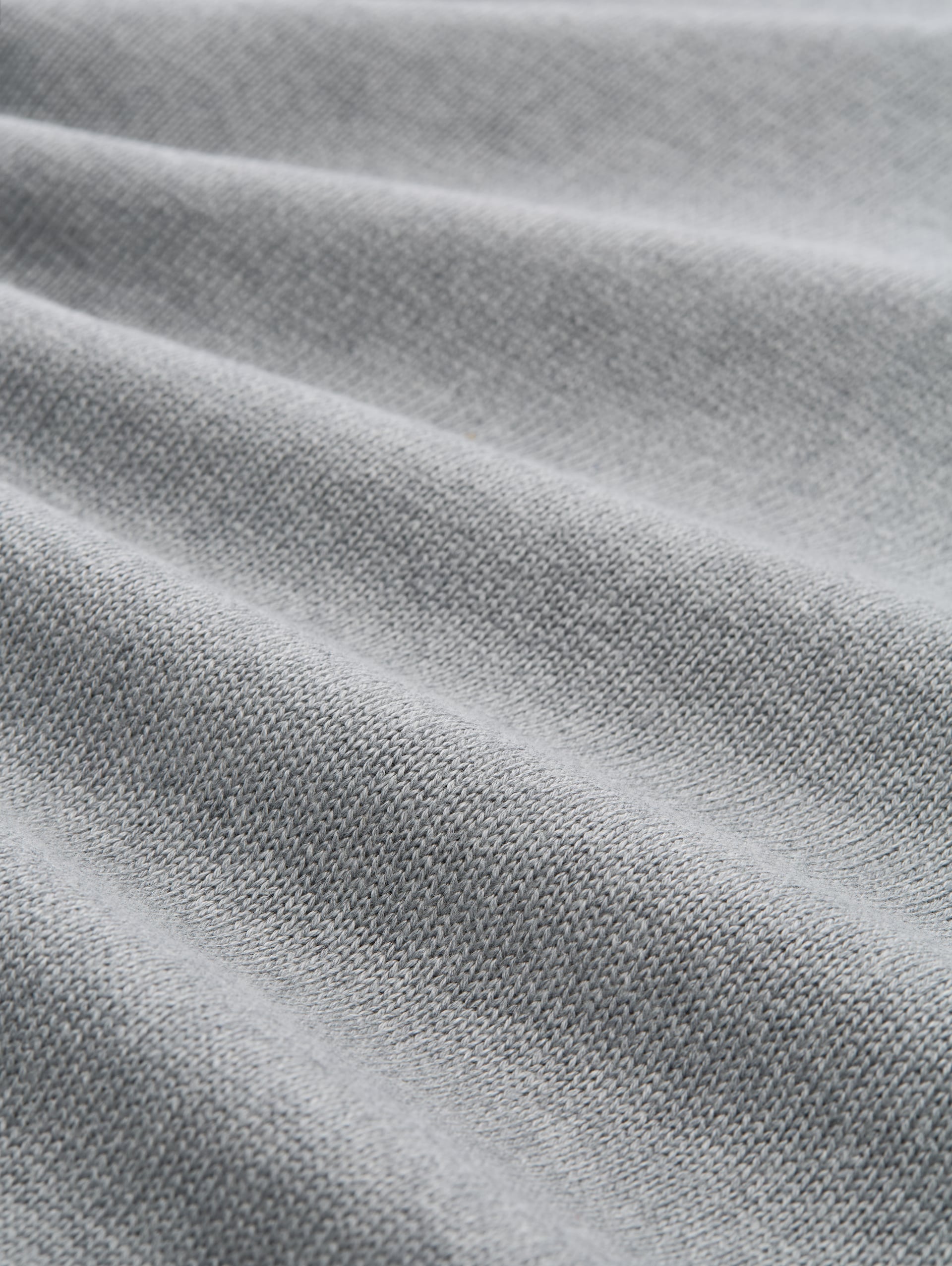 Pull en maille de coton - Knit Grey Melange - Vue de la matière