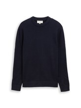 Non sélectionné, Pull en maille de coton par Tom Tailor, bleu
