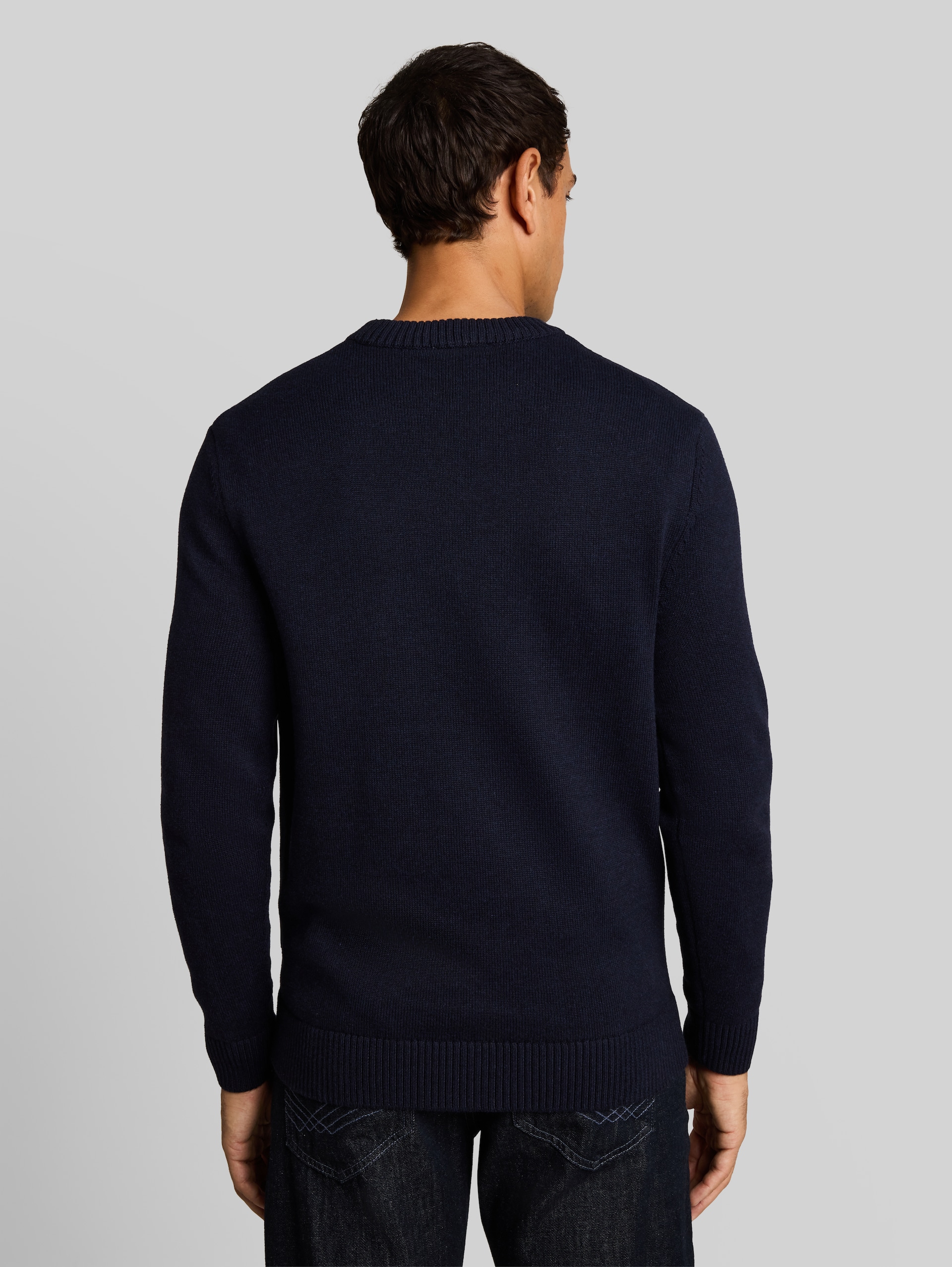 Pull en maille de coton - Knitted Navy Melange