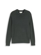 Non sélectionné, Pull en maille de coton par Tom Tailor, verdoyant