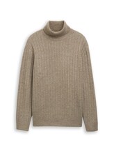 Nicht ausgewählt, Rollkragenpullover mit Wollanteil von Tom Tailor, braun