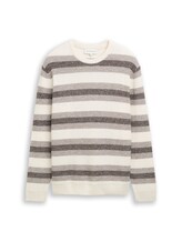 Ausgewählt, Strickpullover mit Streifenmuster von Tom Tailor, braun