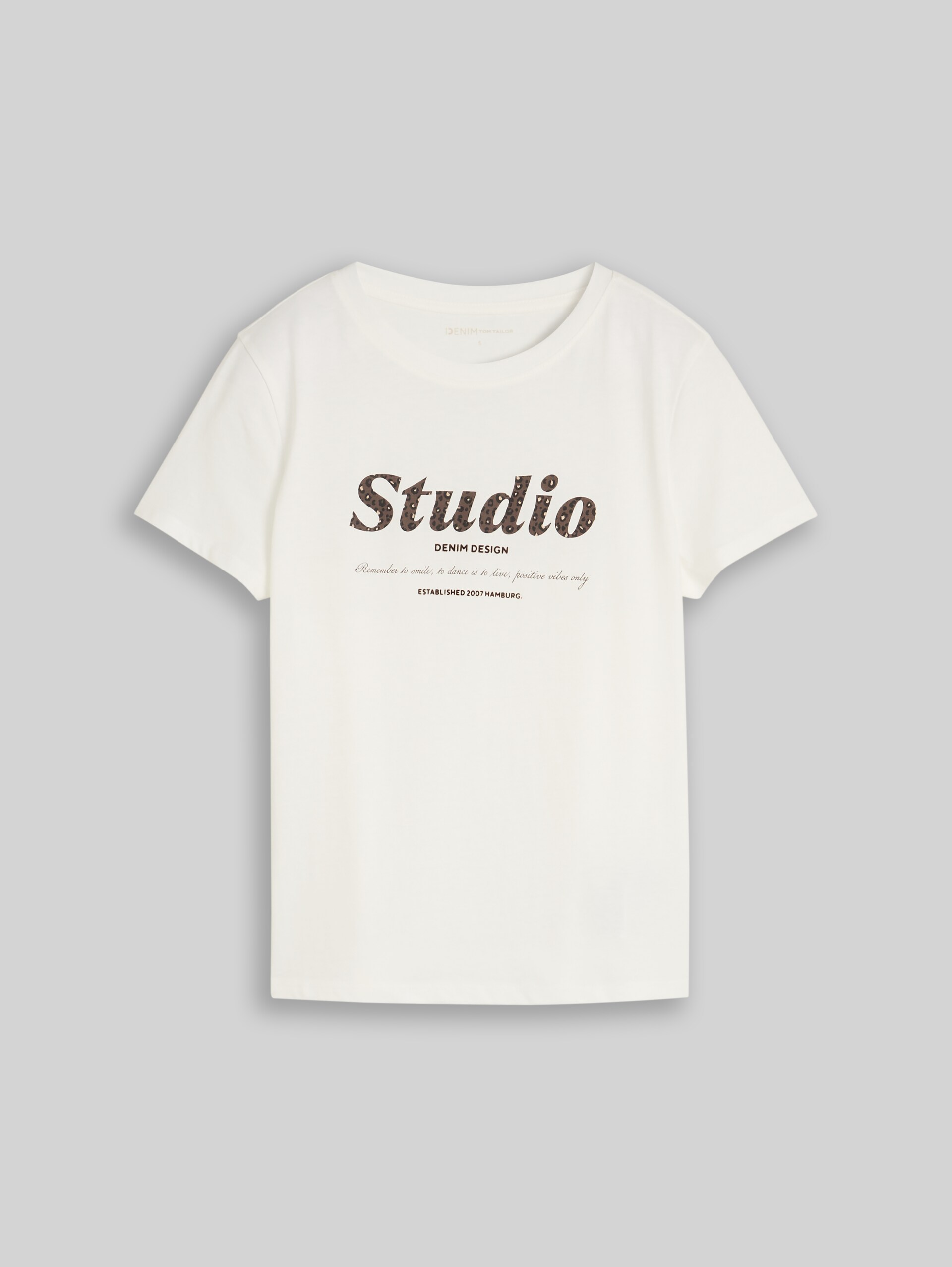T-Shirt mit Print - off white - Vorder-Produkt-Ansicht