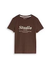 Nicht ausgewählt, T-Shirt mit Print von Tom Tailor, braun