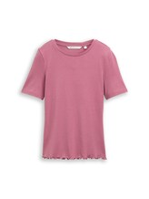 Nicht ausgewählt, Slim Fit T-Shirt mit Stickerei von Tom Tailor, rosa