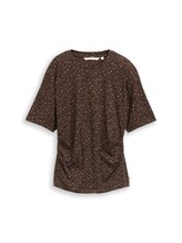 Selected, T-shirt with leopard print by Tom Tailor, brown