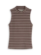Ausgewählt, Slim Fit Top mit Stehkragen von Tom Tailor, braun