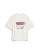 Nicht ausgewählt, Boxy Fit T-Shirt mit Snoopy-Print von Tom Tailor, weiß