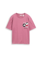 Ausgewählt, Boxy Fit T-Shirt mit Snoopy-Print von Tom Tailor, rosa