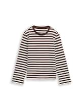 Ausgewählt, Loose Fit Langarmshirt mit Streifenmuster von Tom Tailor, braun