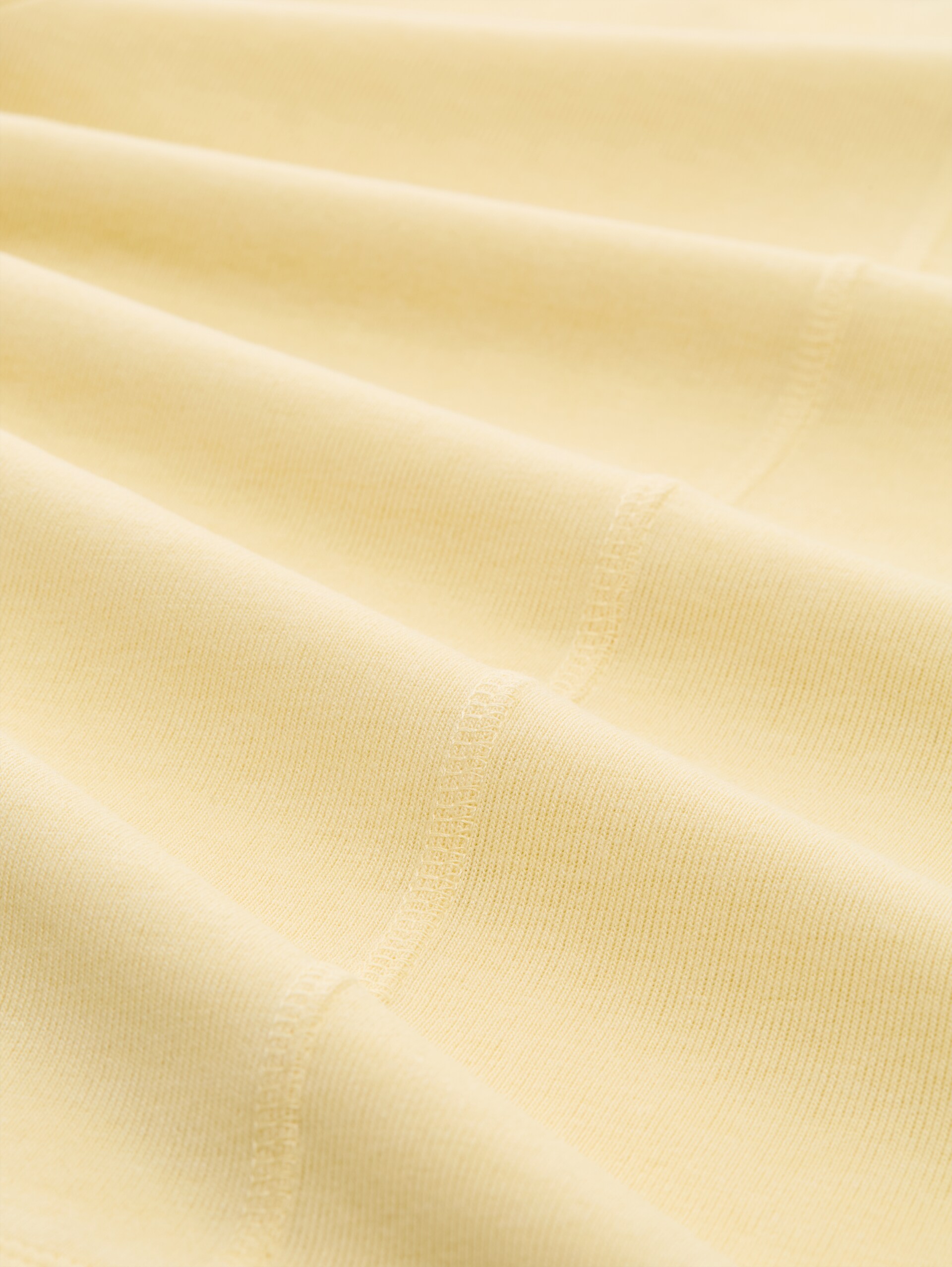 Cosy T-shirt met lange mouwen in 2-in-1-look - soft vanilla yellow melange - Materiaalweergave
