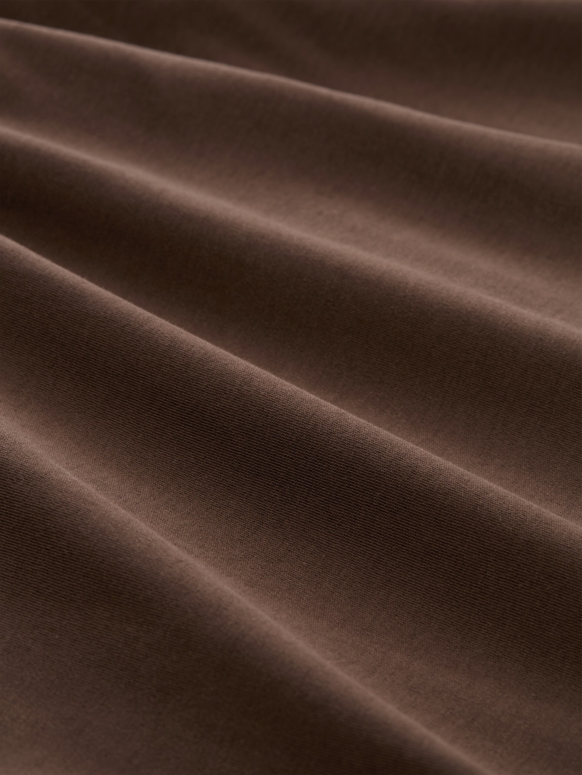 Loose-fit long-sleeved top with knot detail - cool dark brown - Material view