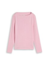 Geselecteerd, Slim fit shirt met lange mouwen en boothals door Tom Tailor, rosa