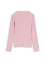 Nicht ausgewählt, Langarmshirt mit Rippstruktur von Tom Tailor, rosa