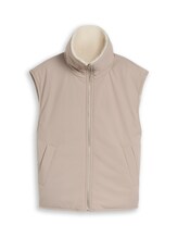 Sélectionné, Gilet en peluche réversible par Tom Tailor, brunir