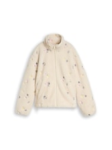 Ausgewählt, Teddy Jacke mit Blumenmuster von Tom Tailor, beige