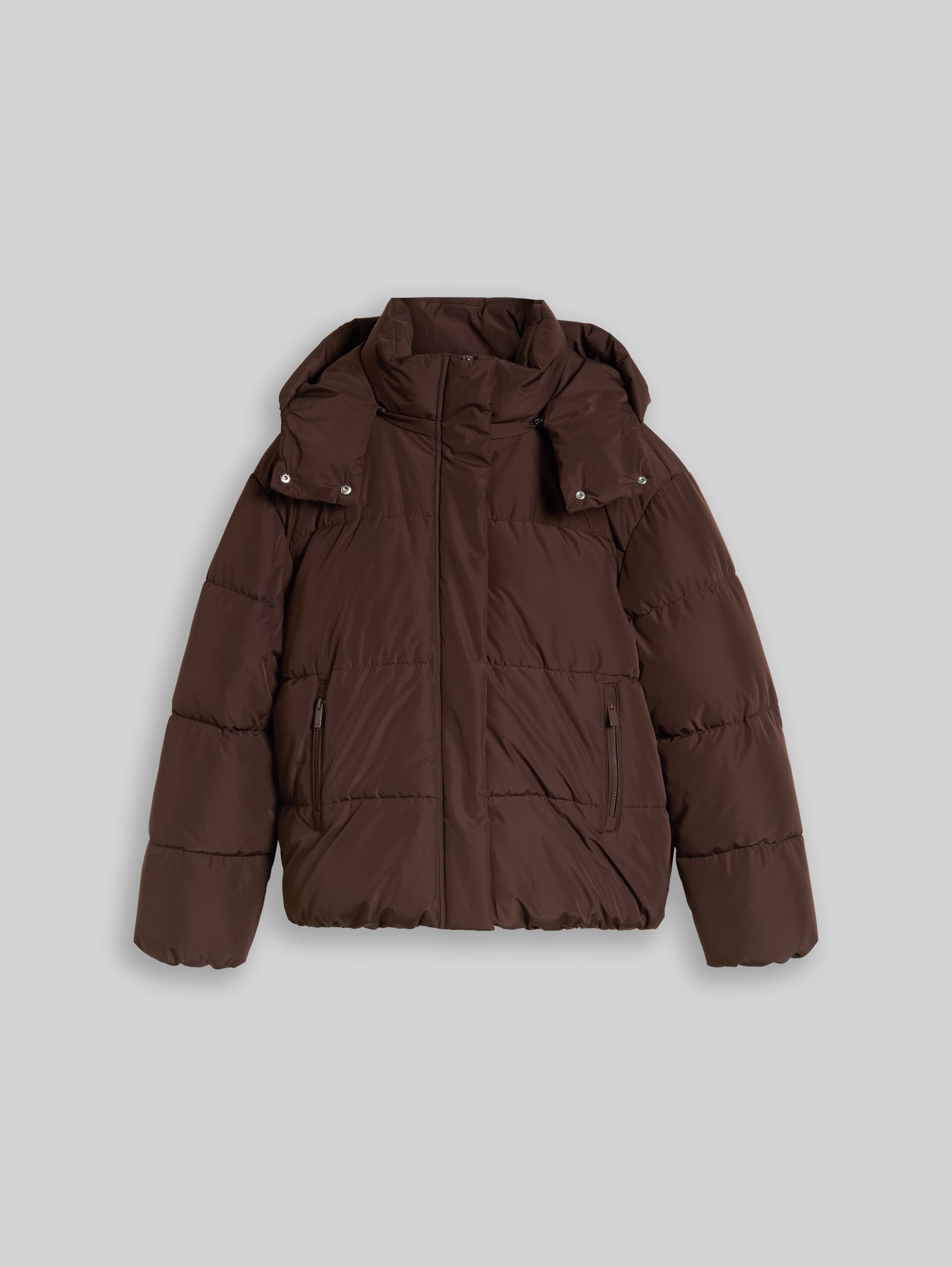 Doudoune à capuche amovible - cool dark brown - Vue de face du produit