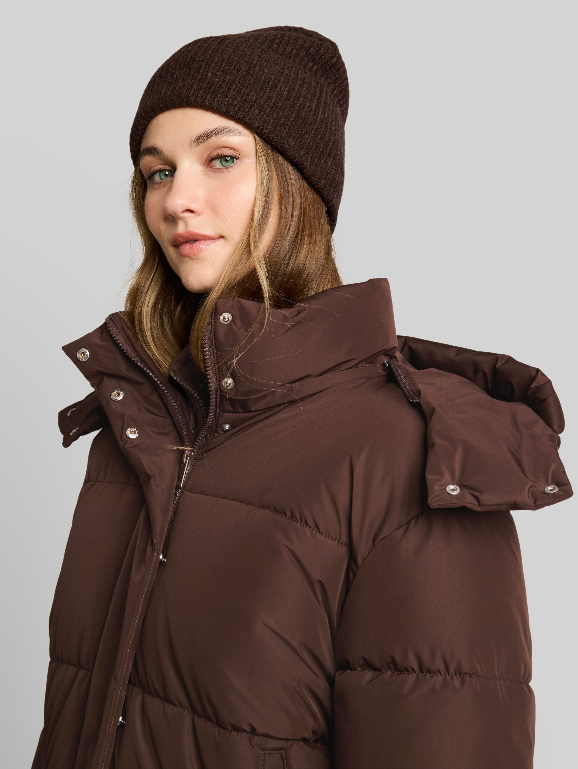 Doudoune à capuche amovible - cool dark brown - Vue détaillée du modèle