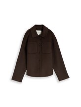 Geselecteerd, Overhemdjas met wol door Tom Tailor, bruin
