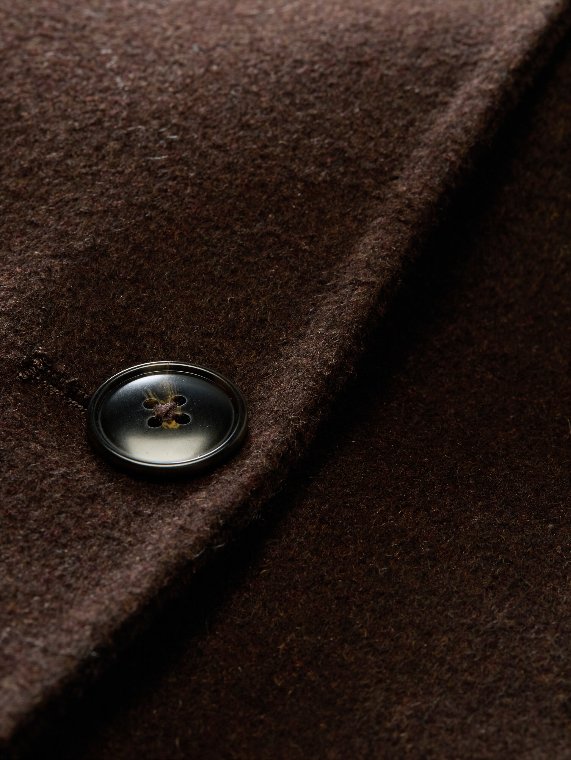 Loose Fit Wollmantel - java dark brown - Produkt-Detail-Ansicht