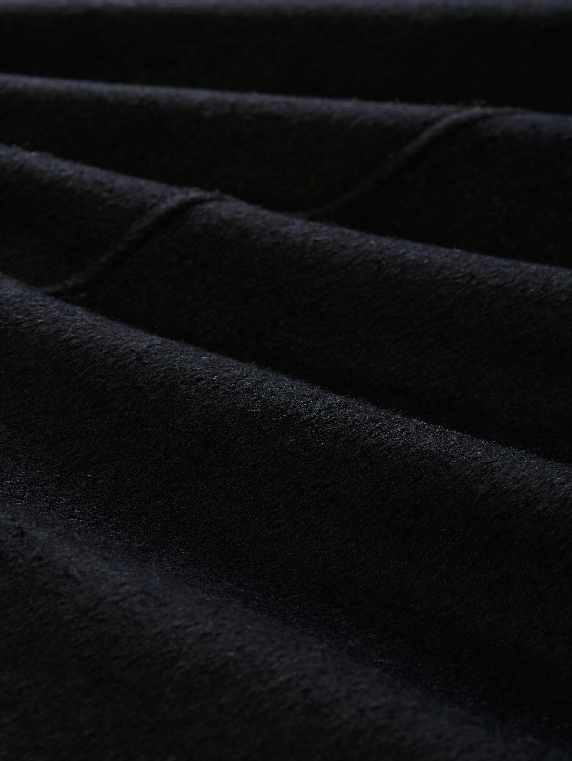Wollen jas met losse pasvorm - deep black - Detailaanzicht product