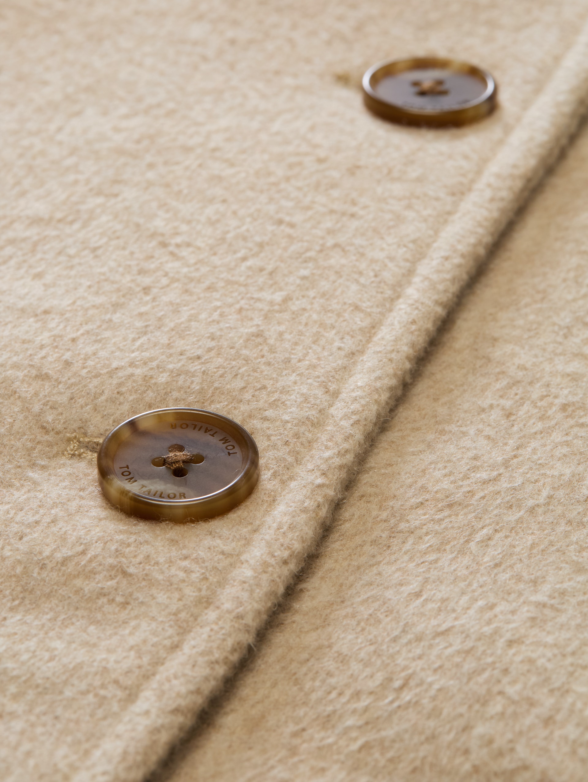 2-in-1 woollen coat with detachable insert - gravel beige melange - Product detail view