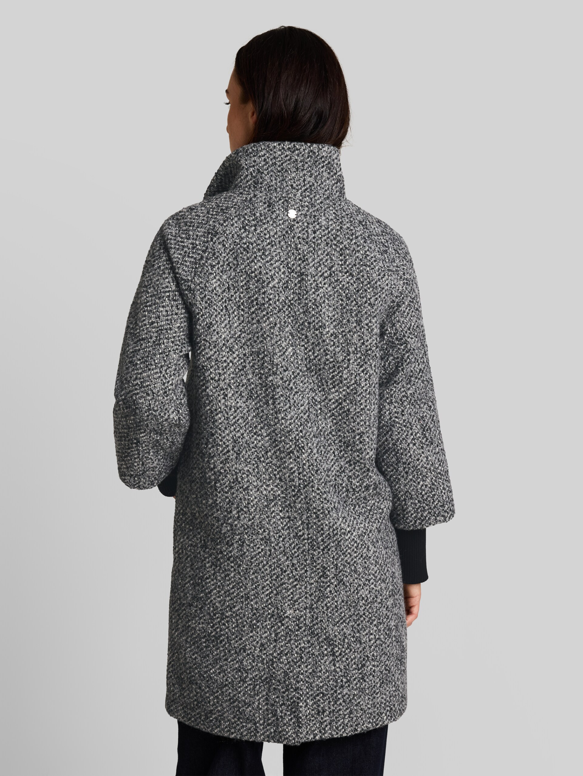 Manteau 2-en-1 - grey black melange structure - Vue arrière du modèle