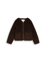 Sélectionné, Veste en fausse fourrure avec poches par Tom Tailor, brunir