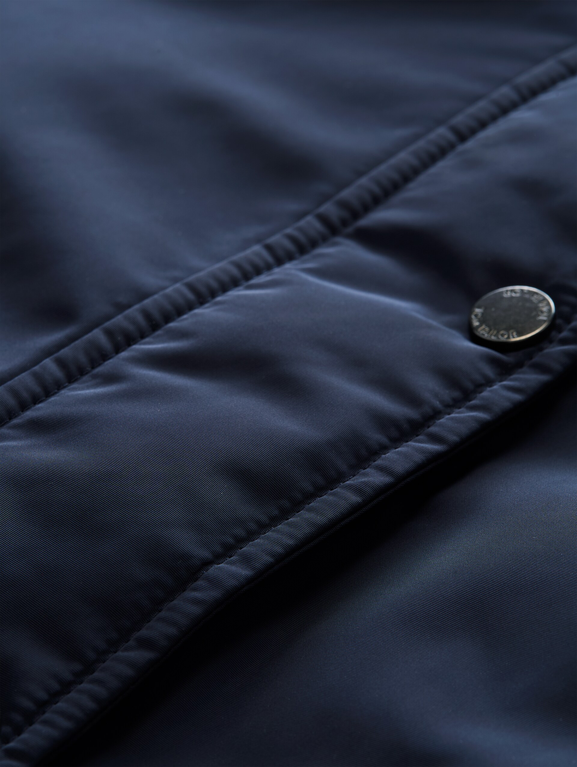 Short parka with detachable hood - sky captain blue - Product detail view