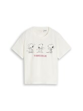 Geselecteerd, Oversized T-shirt met Snoopy-print door Tom Tailor, wit
