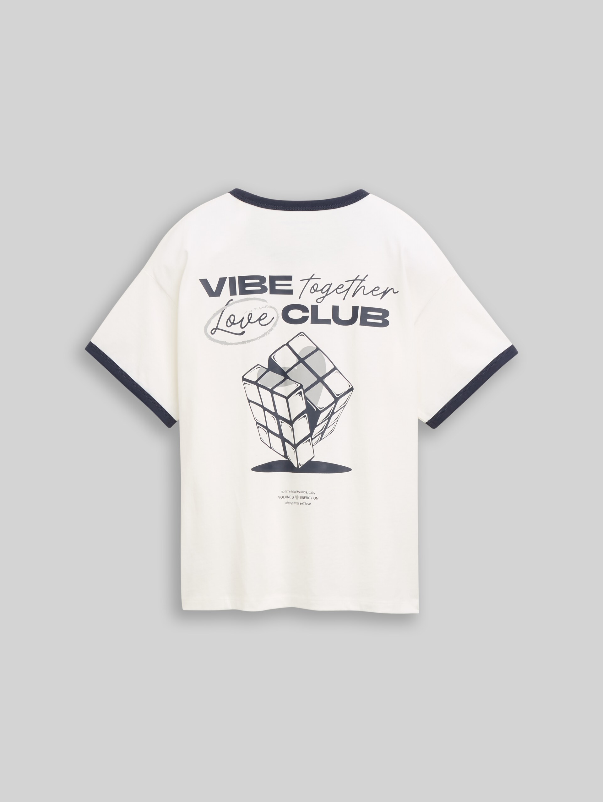 Oversize T-Shirt mit Print - Whisper White