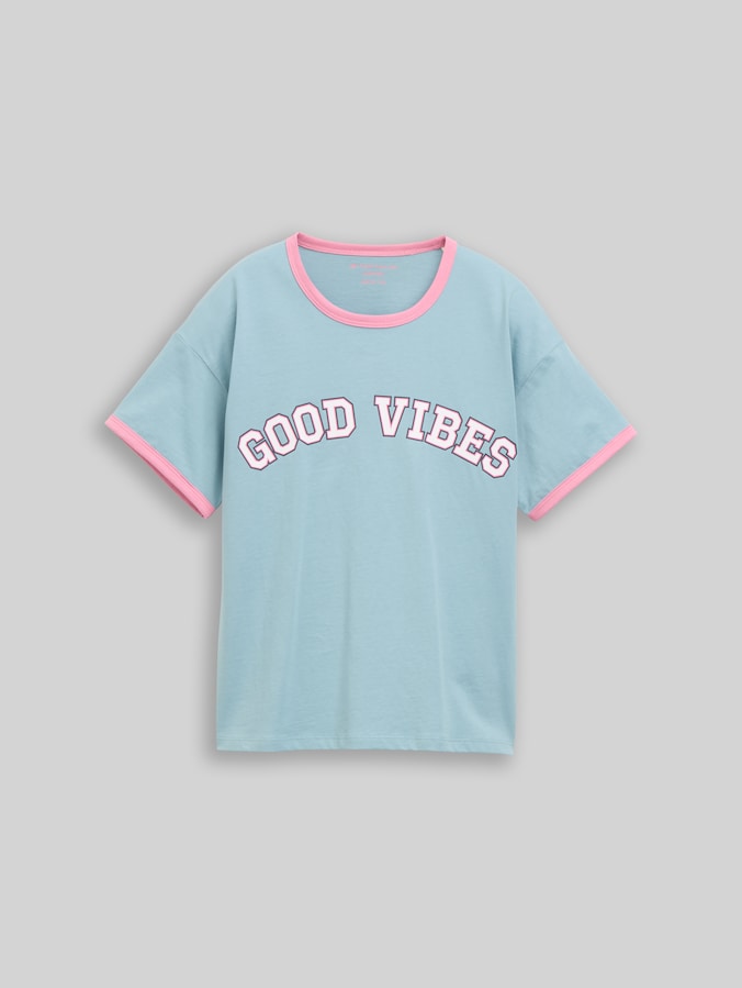 Oversize T-Shirt mit Print von Teen Girls, tourmaline