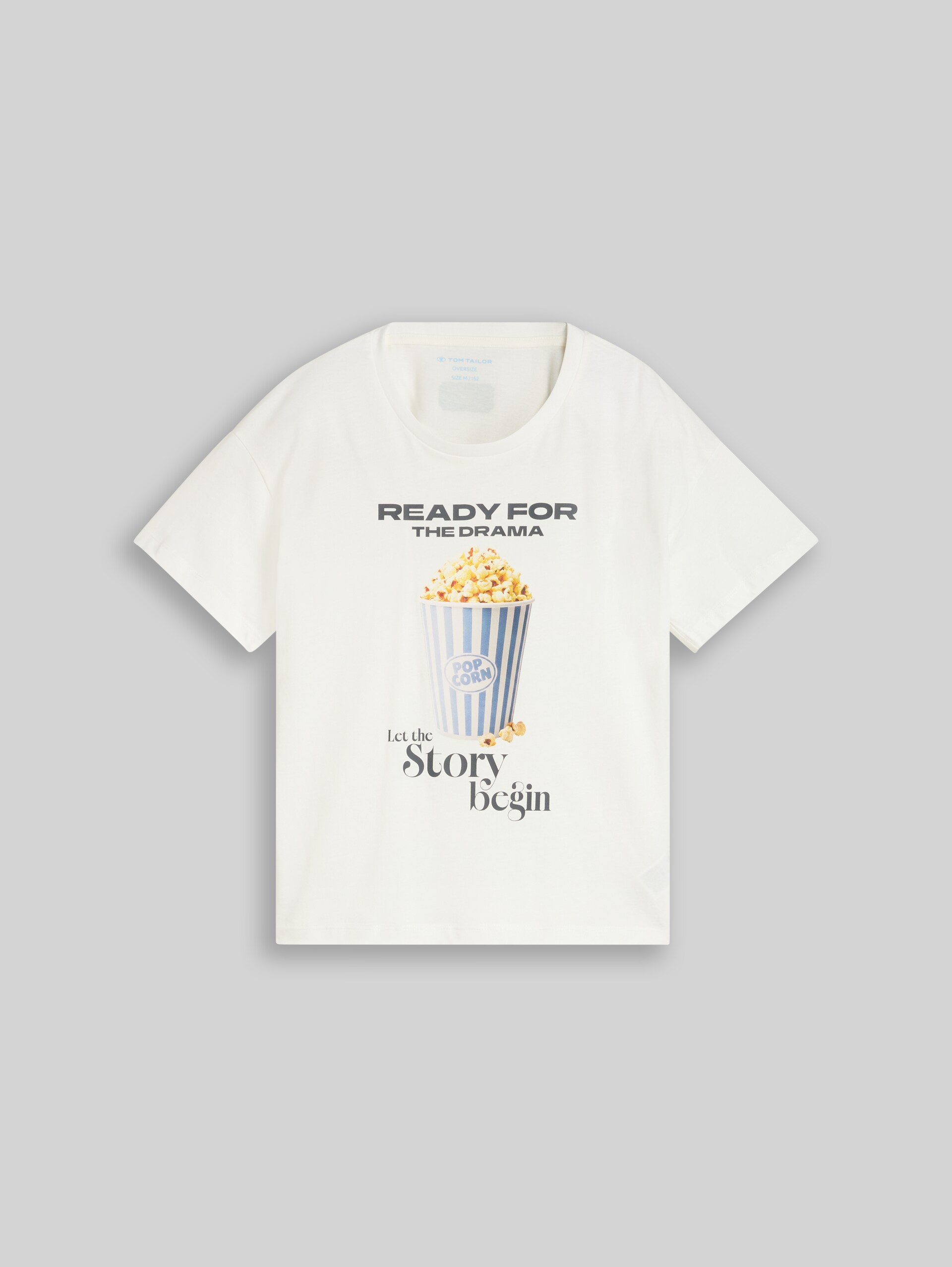 T-shirt oversize avec imprimé photo - Whisper White - Vue de face du produit