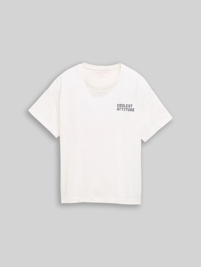 Oversize T-Shirt mit Foto-Print von Teen Girls, ivory soft white