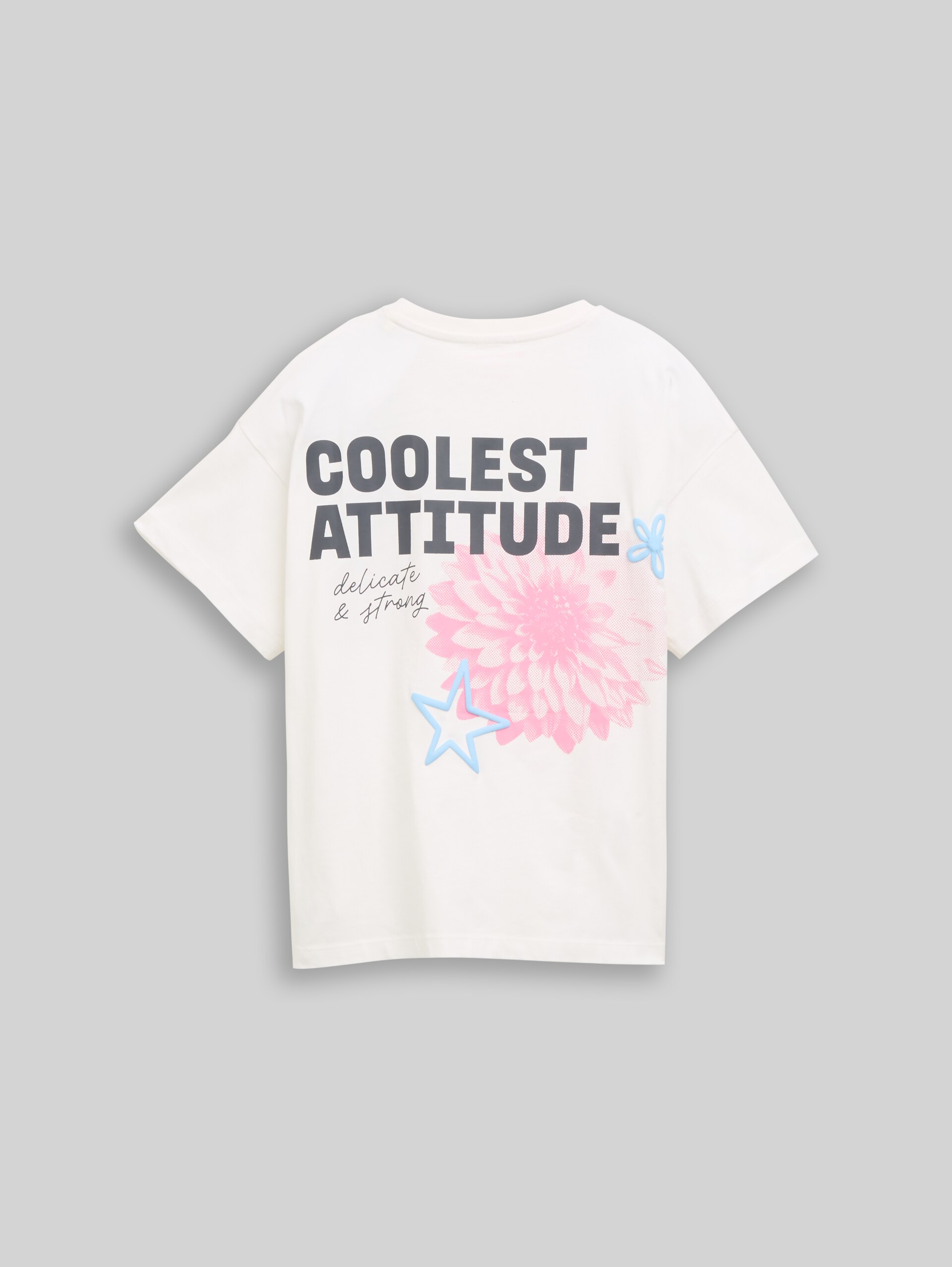 Oversize T-Shirt mit Foto-Print - ivory soft white