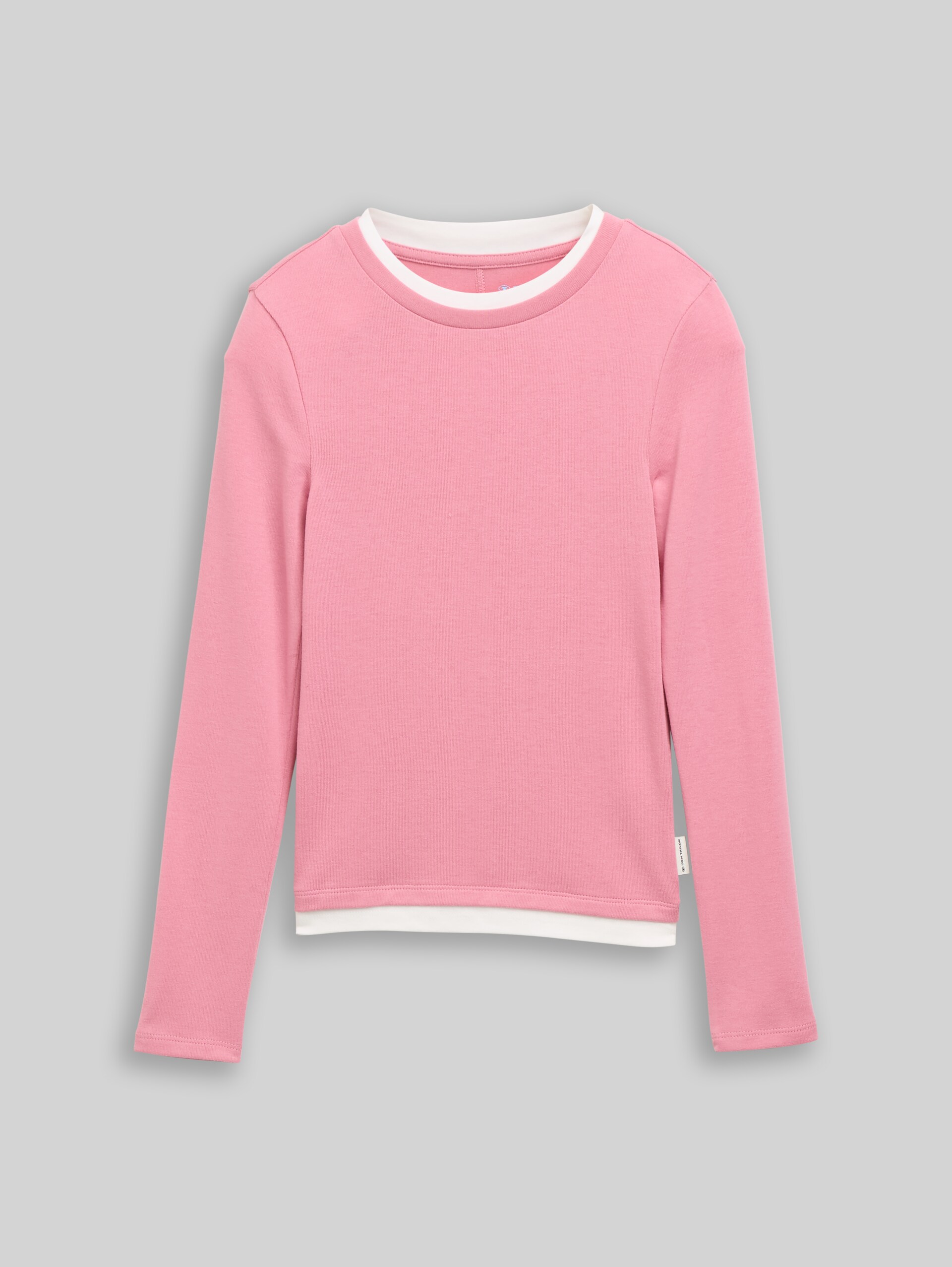 2-in-1 Langarmshirt - Soft Blush Rose - Vorder-Produkt-Ansicht