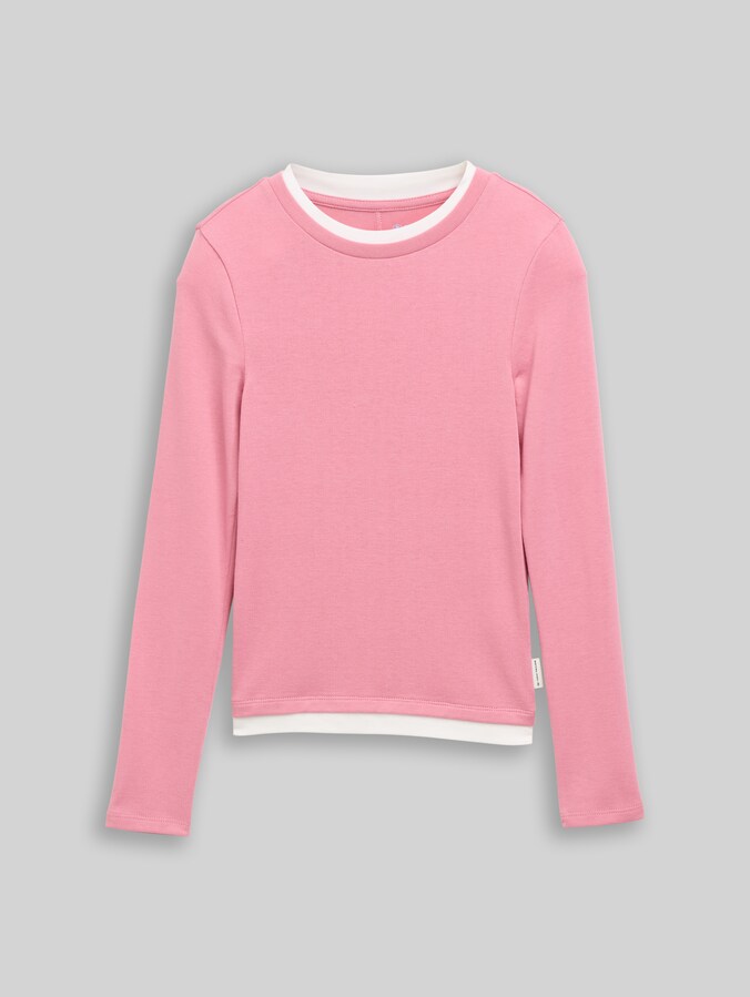 2-in-1 Langarmshirt von Teen Girls, Soft Blush Rose