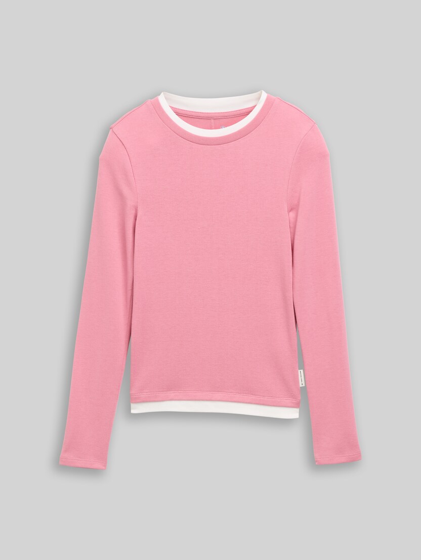2-in-1 Langarmshirt von Teen Girls, Soft Blush Rose