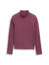 Ausgewählt, Langarmshirt Stehkragen von Tom Tailor, rot