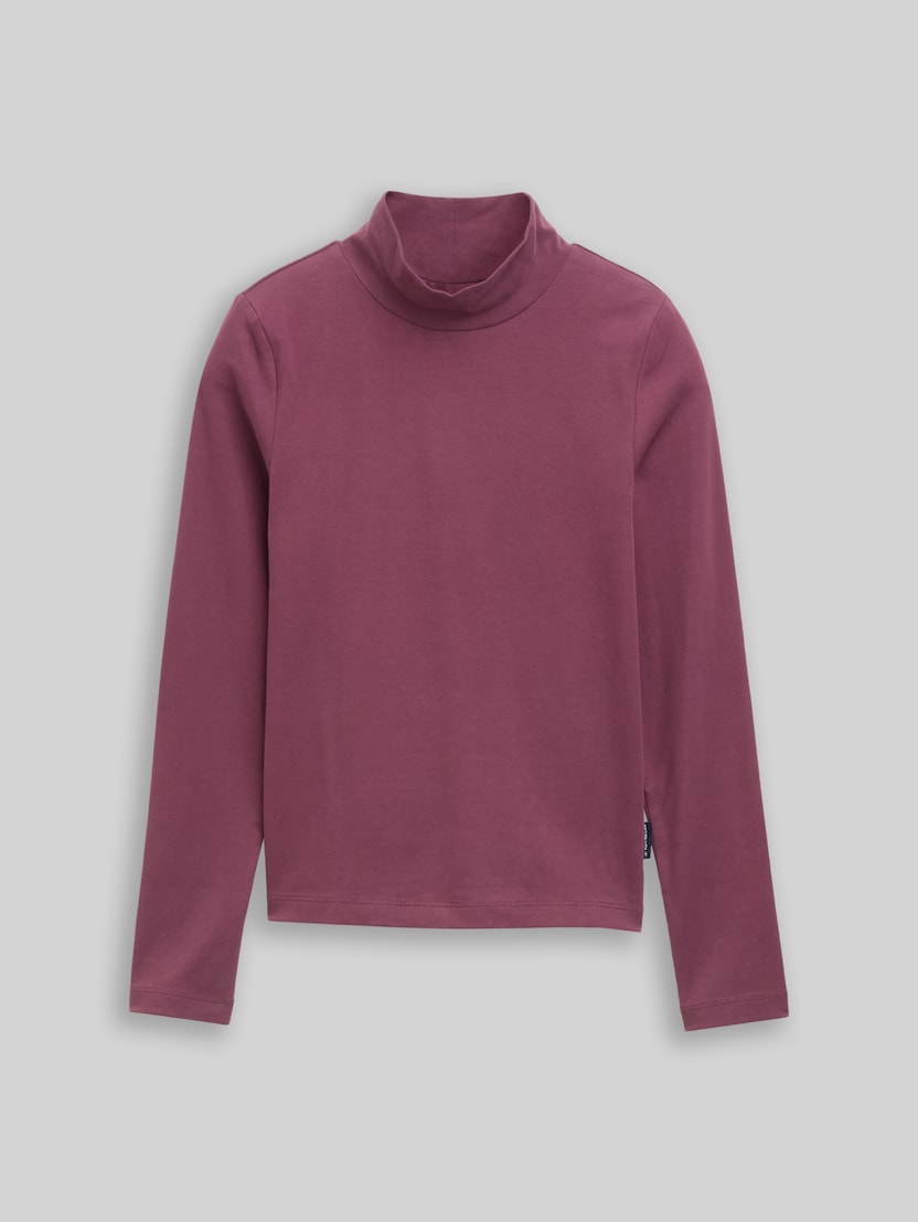 Langarmshirt Stehkragen von Teen Girls, rusty burgundy