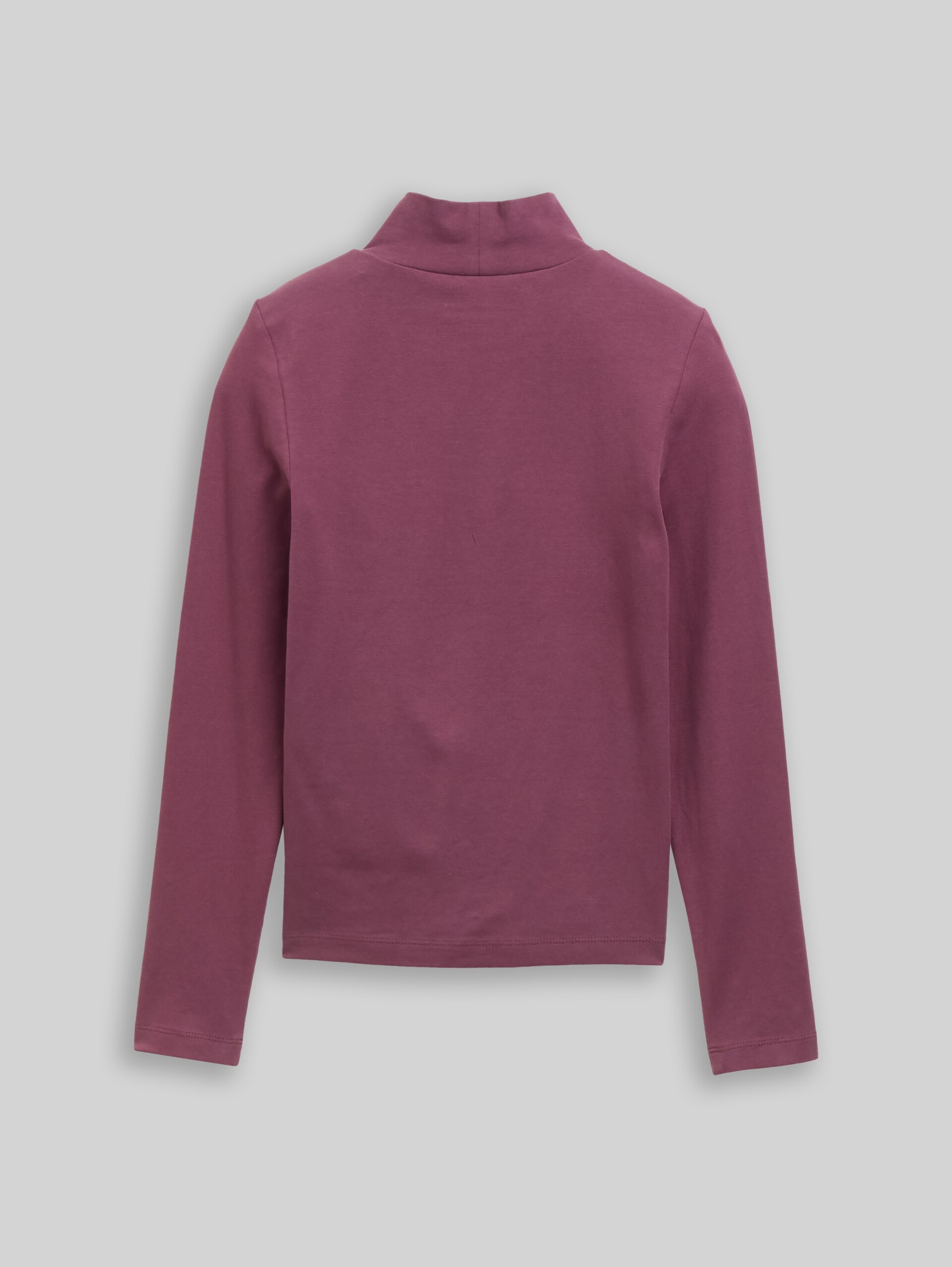 Langarmshirt Stehkragen - rusty burgundy