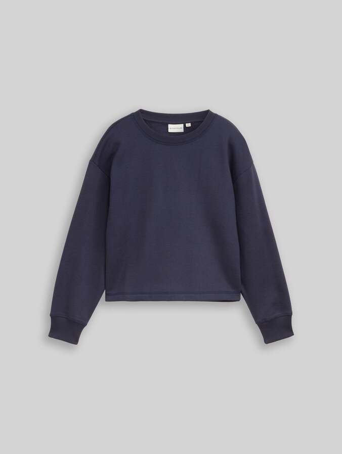 Sweatshirt with lettering by Teen Girls, Parisien Night Blue