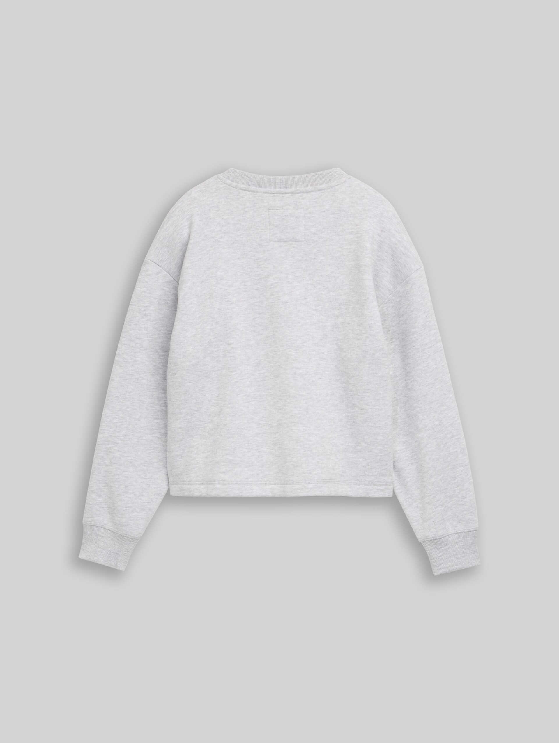 Sweatshirt mit Schriftzug - Light Stone Grey Melange