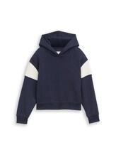 Nicht ausgewählt, Oversize Hoodie Sweatshirt mit Rückenprint von Tom Tailor, blau