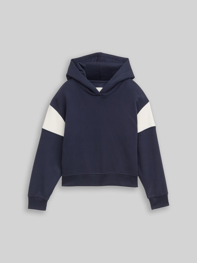 Oversize Hoodie Sweatshirt mit Rückenprint von Teen Girls, Parisien Night Blue