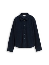 Ausgewählt, Hemdbluse aus Cord von Tom Tailor, blau
