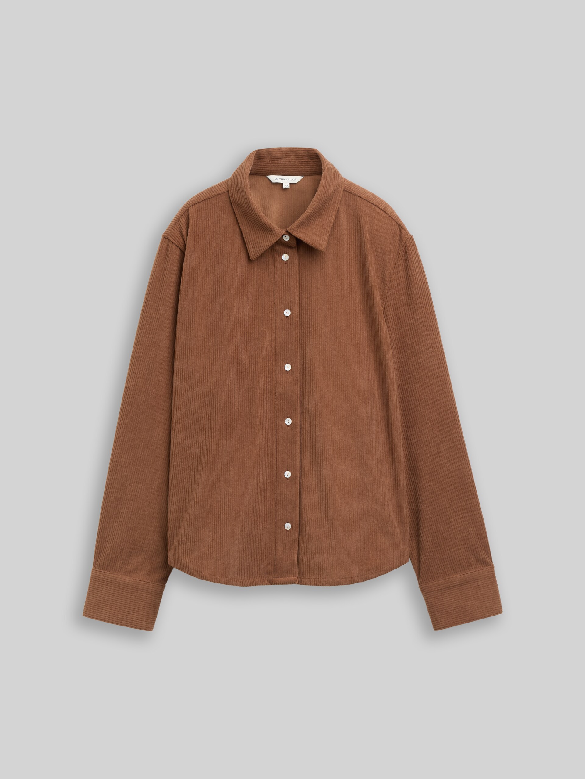 Overhemdblouse van corduroy - camel - Product vooraanzicht