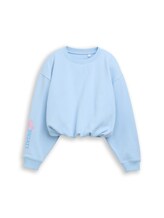 Ausgewählt, Oversize Sweatshirt mit Ballonsaum von Tom Tailor, blau